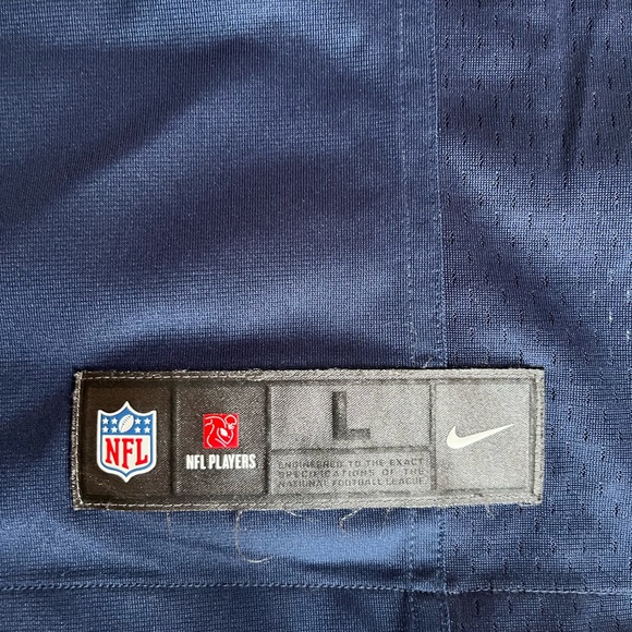 NFL Men's Navy and Lime Green Jersey - Picture 2 of 7